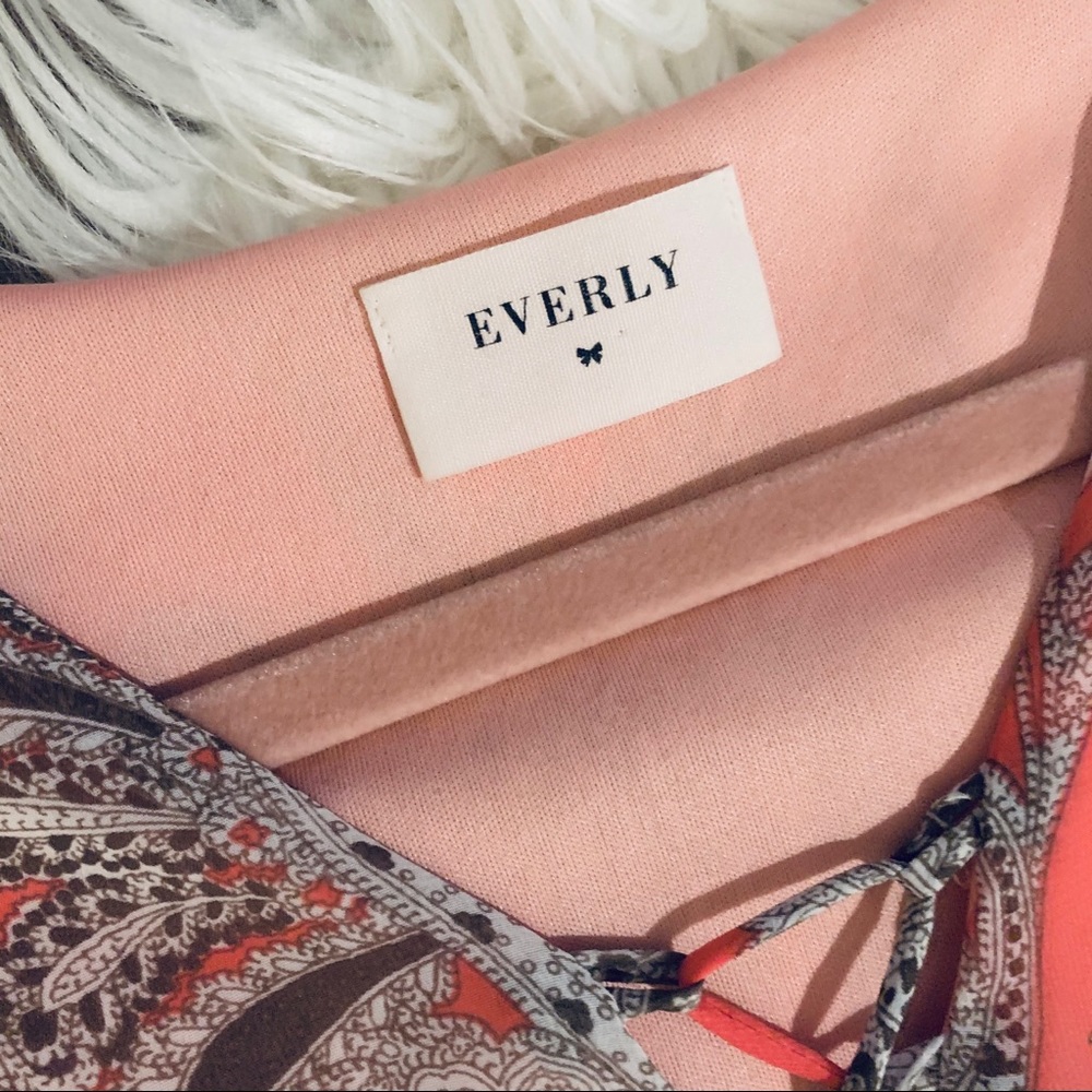 EVERLY Peach Paisley Dress - Picture 6 of 6